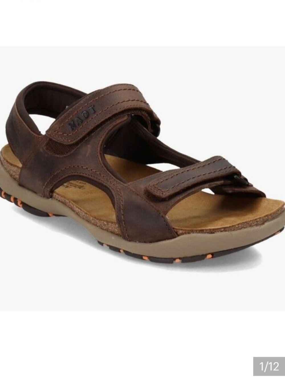 NAOT Footwear Mens Electric Sandal Bison Leather Rubber Sole Size 9 EU 42